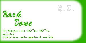 mark dome business card